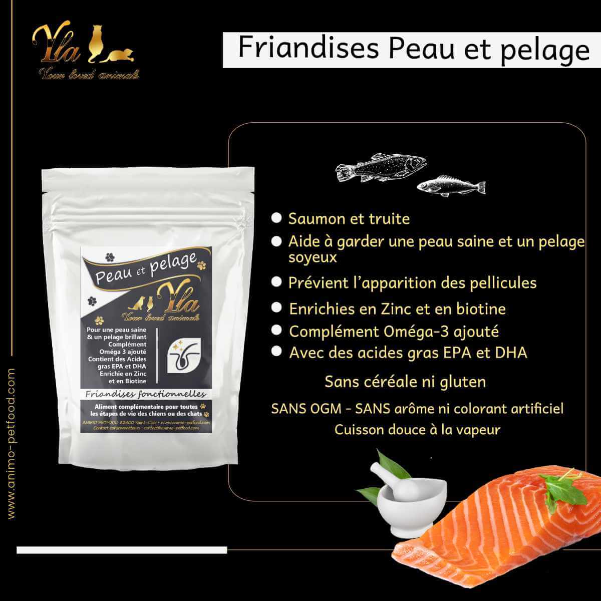 friandises peau et pelage pour chat